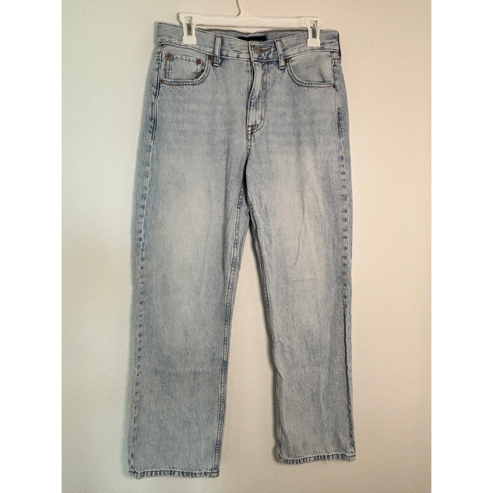 Aeropostale High Rise Baggy Jeans Light Wash Denim Size 6 Short Relaxed Fit